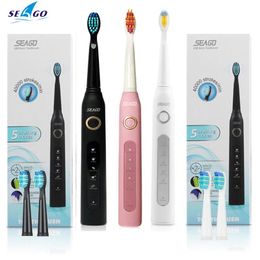 Toothbrush Adult's Sonic Electric Toothbrush 2 Mins Smart Timer 40000 Strokes Deep Oral Clean 5 Modes Waterproof Usb Rechargeable