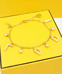 Designer Gold Necklace Bracelet Women Dimond Letters Necklaces Fashion Bracelets For Men Jewellery Luxurys Hight Quality With Box 223865321