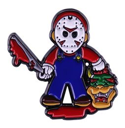 Game Cartoon Cosplay Friday the 13th Jason Voorhees Cute Enamel Metal Backpack Clothes Coat Lapel Badge Brooch Pin5226333