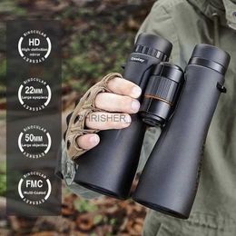 Telescope Binoculars Professional Powerful HD 10x50 Binocular 50MM Big Objective Lens Telescope FMC Coated For Marine Travel Camping Forest HuntingL231226