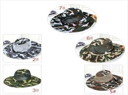 New camouflage sun net shade military hat breathable fishing hat man outdoor wide edge fisherman hat Mo124834295