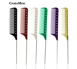CestoMen Professional YS Stainless Steel Hair Tail Comb Hair Styling Metal Comb Makeup Hairdressing Tail For Hairdressing5485174