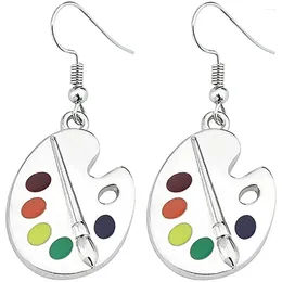 Dangle Earrings European And American Palette Pendant Clasp For Necklace Alloy Artists Paint Plate