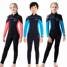 Wear Kids Neoprene Swimsuit Girls Surfing Diving Suit Children Underwater Wetsuit Boys Freediving Swimwear Bathing Suit Two Pieces