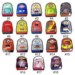 Empty irregular shaped mylar bags resealable zipper custom printed backpack boyz Italian Ice Peanut Butter Breath Duzalin BLACN CHERRY Arkb