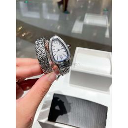 bvlgar watch Luxury Women's 7A Wristwatches Diamond Designer Watch Quartz Movement Watches Snake Shaped Dial Memory Spring Strap 316L Refined255D