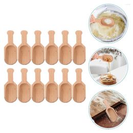 Dinnerware Sets 12 Pcs Beech Wooden Salt Shovels Espresso Milk Mini For Teaspoons Coffee