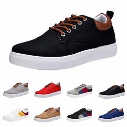 2024 scarpe da ginnastica di tela moda uomo nero bianco blu grigio rosso Khaki uomo casual da jogging a piedi articolo ventitré 24EF #