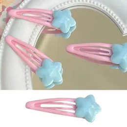 Hair Clips Candy Color Star Hairpin Spring Summer Girls Clip Bangs