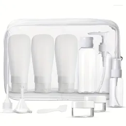 Storage Bottles 11pcs Travel Refillable Bottle Set Spray Lotion Shampoo Shower Gel Tube Bottling Empty Liquid Containers For Cosmetics