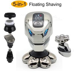 Powerful Beard Hair Electric Shaver For Men Body Trimmer Grooming Kit Electric Razor Cool Robot Styling Balde Shaving Machine 231225