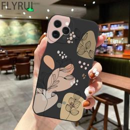 Cell Phone Cases Abstract Plants Candy Silicone Case For 14 Pro Max 11 12 Mini 13 Pro Max XS XR X 7 8 14 Plus SE 2020 Phone Cover Bumper