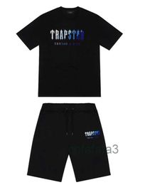 Mens Trapstar t Shirt Short Sleeve Print Outfit Chenille Tracksuit Black Cotton London Streetwear Advanced Design 659ess 5AOT JWAG