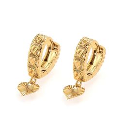 14k Gold drop Earrings Dangle & Chandelier Women Girl Love Trendy fashion Jewellery hang Heart African Arab Middle Eastern Arracadas249i