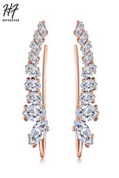 Luxury Shining Angle Wing Ear Cuff Earrings for Women Cubic Zirconia Rose White Gold Colour Fashion Jewellery E791 E7923827445