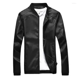 Men's Jackets MRMT 2023 Brand Jacket Pu Leather Casual Collar Solid Color