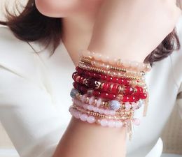 Bohemian bracelets Middle East ocean style original design multilayer beaded crystal bracelet women8960263