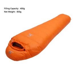 Sleeping Bags Black Snow Outdoor Camping Sleeping Bag Very Warm Down Filled Adult Mummy Style Sleep Bag 4 Seasons Camping Travel Sleeping BagL23