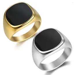 Cluster Rings 10pcs 316L Gold Personality Bright Surface Enamel Stainless Steel Ring