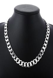 Fine 925 Sterling Silver Figaro Chain Necklace 6MM 16 24inch Top Quality Fashion Women Men Jewelry XMAS 2019 New Arrival 257w8992739