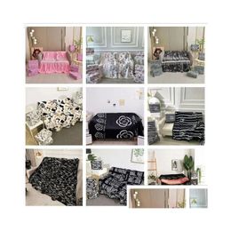 Blankets Fashion Esigner Blanket Throw Sofa Bed Plane Travel Coral Fleece Bath Towel Luxury Gift For Party Drop Delivery Home Garden T Dhyxy