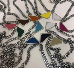 Designer Silver Necklaces For Women Jewellery Mens Triangle Necklace Luxury Letters Fashion Love P Necklace Brands Chain Link 2202187160794