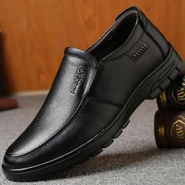 Sneakers Men Shoes Genuine Leather Casual Loafers Soft Solid Color Flat Platform for Outdoor Footwear Walking 231226