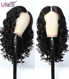 2022 adultshop UNice Hair Body Wave V Part Wig Human Brazilian s Thin Shape Glueless Minimal Leave Out1867341