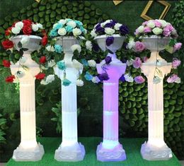 Decoration Upscale Party Decor LED Luminous Plastic Roman Column Wedding Events Decoation Welcome Area Photo Booth Props Supplies 4 Pcs Lot