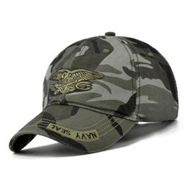 New Men Navy Seal hat Top Quality Army green Snapback Caps Hunting Fishing Hat Outdoor Camo Baseball Caps Adjustable golf hats6769449