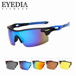 New Brand Vintage Fashion High End Men Polarized Sport Sunglasses Blue Mirror Windproof Skiing Sun Glasses For Unisex L1010KP268W