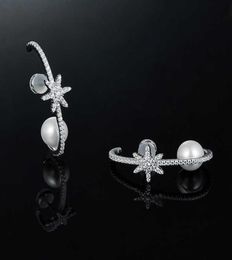 Hefang Jewellery original snow bundle Pearl Earrings female light luxury minority meteor Earrings 925 Sterling Silver4376022