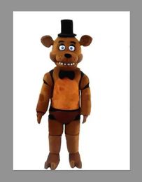 Costumes factory sale Five Nights at Freddy's FNAF Freddy Fazbear Mascot Costume Cartoon mascot costume with black hat school team Christma