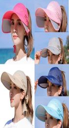 Visors Snapback Summer Visor Sunhat For Men Women Unisex Cap Adjustable Adult Outdoor Sun Shade Protective Retractable Hat5234704