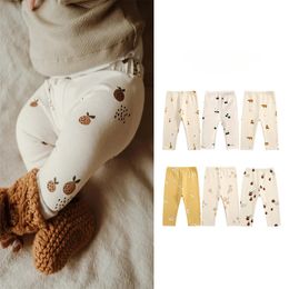 Baby Pants Autumn Toddler Girls Cute Print Cotton Bottom Pants Baby Boy Clothes Leggings born Clothes 231225