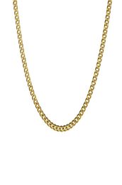 Chains Hip Hop Gold Color Stainless Steel 5mm Width Six Side Cut Men Women Necklace Cuba Chain Necklaces For Jewelry Gift8469512