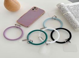 Universal Hanging Ring Rope Mobile Phone Case Silicone Bracelet Cellphone Strap AntiLost Lanyard Big Ring Keychain7622985