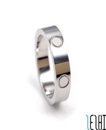 Classic Couple Wedding Promise Eternity Love Rings Woman Man Stainless Steel Plating 18k Silver Ring For Women Men Wed Engagement 4171646