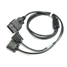 Automotive OBD male to DB9 female serial interface diagnostic tool RS232 gateway connector cable