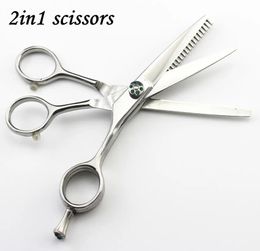 Trimmer Upscale Japan 440c 5.5 Inch 2 in 1 Cutting + Thinning Multi Blade Hair Scissors Shears Hair Clipper Barber Hairdressing Scissors