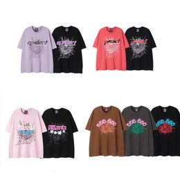 Men's T-shirts New Sp5der Shirt Mens Designer Tshirt Summer t Shirts 55555 Spider Web Foam Letter Print Men Round Neck Loose Casual Tshirts Versatile Women Tees V9dz
