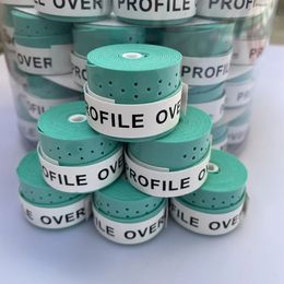 20PCS Tiffany Blue Tennis Overgrips PU Sticky Perforated Squash Rackets Sweat Absorbed Wraps 231225