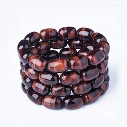 Strand 1 Red Tigereye Beads Bracelet Natural Semi-precious Stone Grade AB A 2A Size 11x16mm 13 X18mm