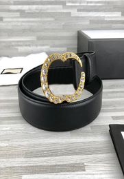 Trendy Rhinestones Belts Letter Diamond Belt Genuine Leather Belts For Men Women Ceinture Crystal Alphabet Belts7025675