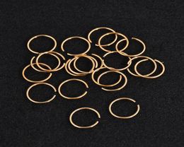 40pcsFashion Body Jewelry 906mm Colorful Stainless Steel Fake Nose Hoop Nose Ring Stud Punk Style Body Piercing Jewelry4040811