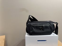 Luxury designer bag nylon triangle messenger bag men fashion crossbody bags black waist bags chest purse single shoulder purse