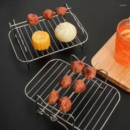 Double Boilers Stainless Steel Air Fryer Rack Multi-Purpose Round Cooling Dishwasher Safe Stand Grill Fir For