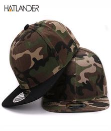 HATLANDER Camouflage snapback polyester cap blank flat camo baseball cap with no embroidery mens cap and hat for men and women 2013335647