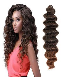 20inch Deep Wave Bulk Braiding Hair Synthetic Crochet Braids for Women Afro Curls Braid Hair Extensions 80gpack LS037129456