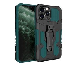 Mech Warrior Ring Bracket Phone Cases For iPhone 12 13 Mini 11 Pro Max XR X XS 8 Plus Shockproof Heavy Duty Protection Magnetic Co9605878